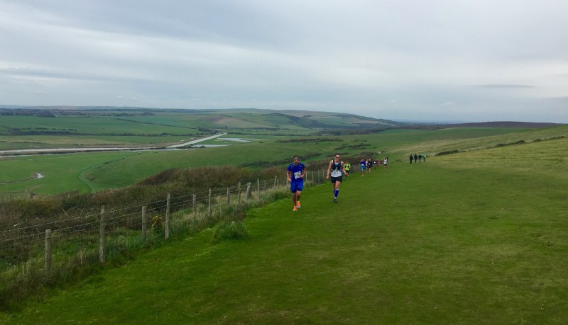 A view of the clifftop at Beachy Head Marathon